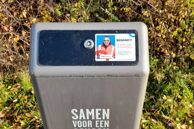 Afvalbakken preventief gesloten