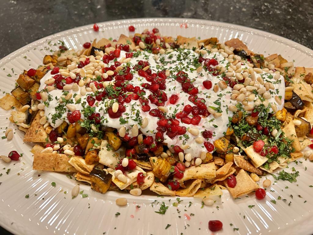 Aubergine Fatteh